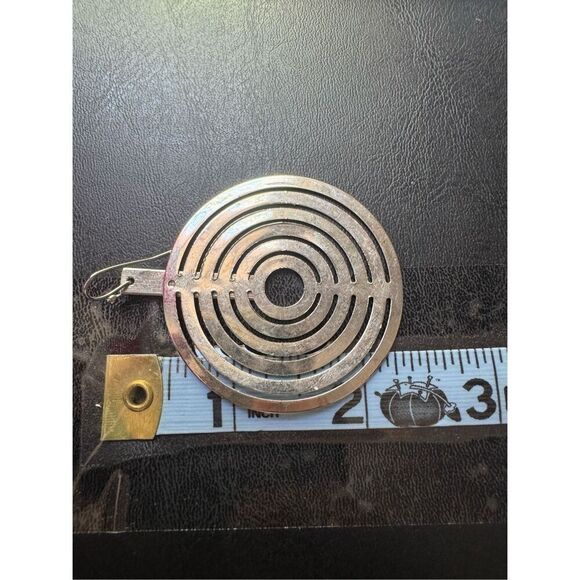 Y2K Vintage Womens Chunky Tiered Circle Disco Hoop Earrings Retro Glam 90s Groov - Picture 4 of 4